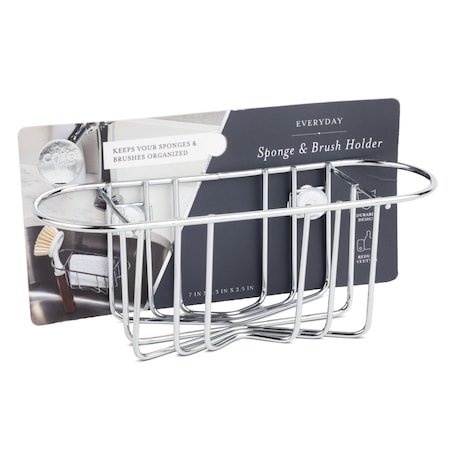 Core Kitchen Curved Sponge and Brush Holder - Silver 43700